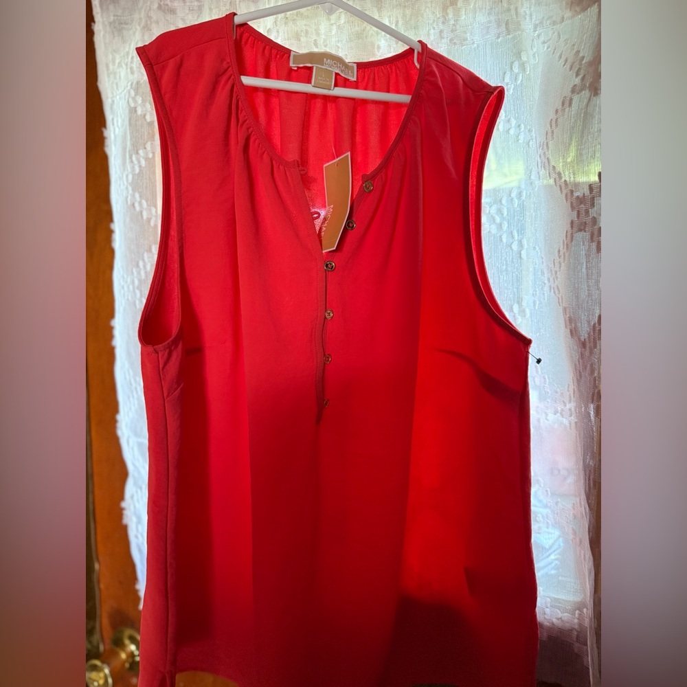 Michael Kors Vibrant Red Tank Top